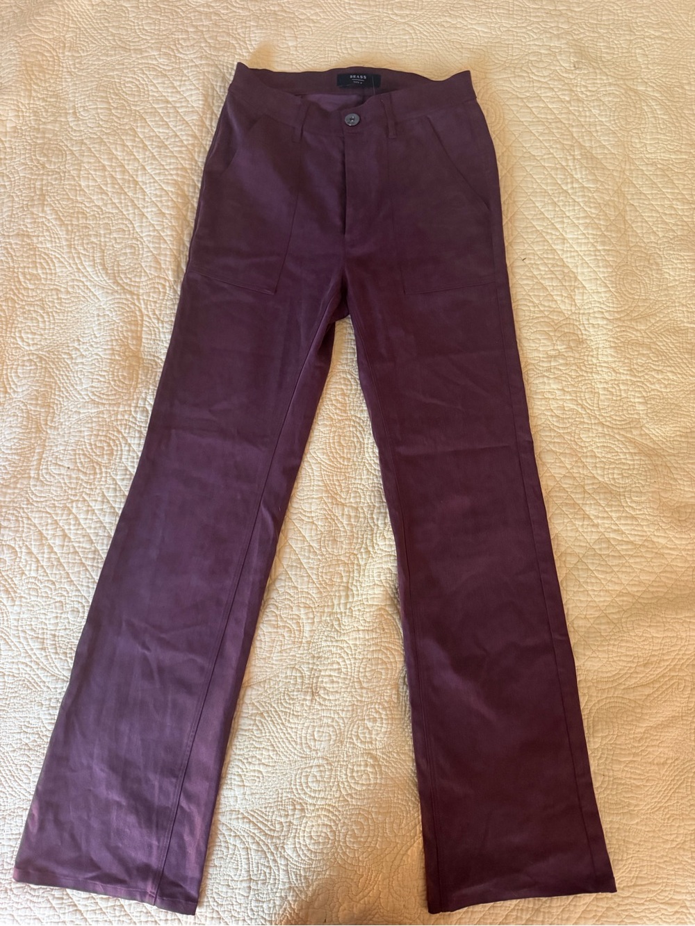 Aritzia Men's Deep Plum Straight-Leg Chinos